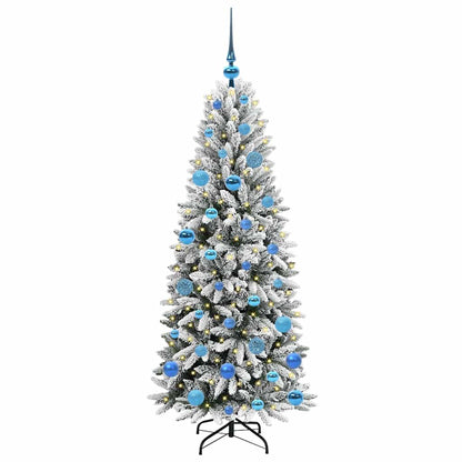 Artificial Christmas Tree with 150 LEDs with Stand White 150 cm