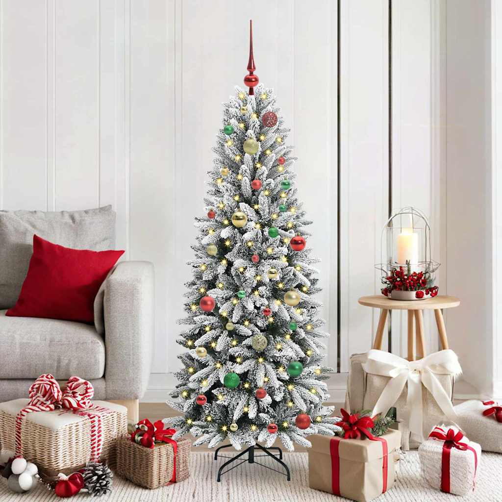 Artificial Christmas Tree with 150 LEDs with Stand White 150 cm