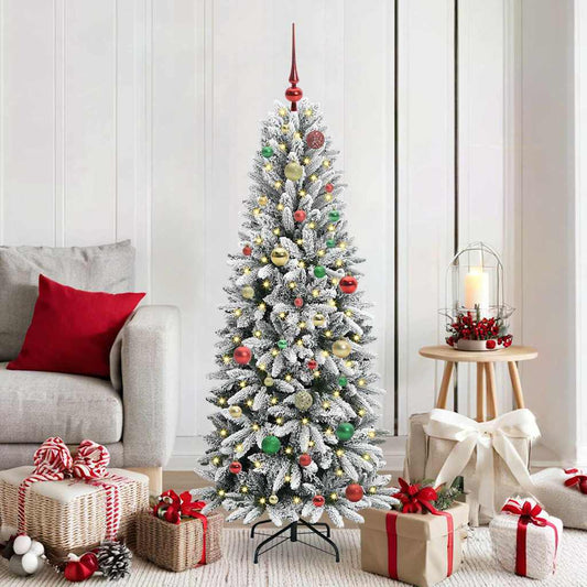 Artificial Christmas Tree with 150 LEDs with Stand White 150 cm