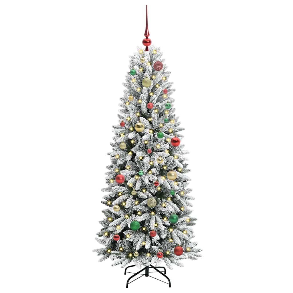 Artificial Christmas Tree with 150 LEDs with Stand White 150 cm