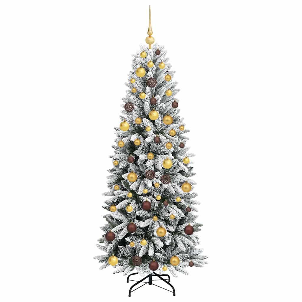 Artificial Christmas Tree with 300 LEDs with Stand White 180 cm
