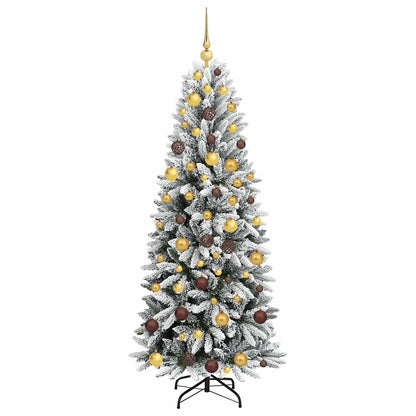 Artificial Christmas Tree with 300 LEDs with Stand White 180 cm