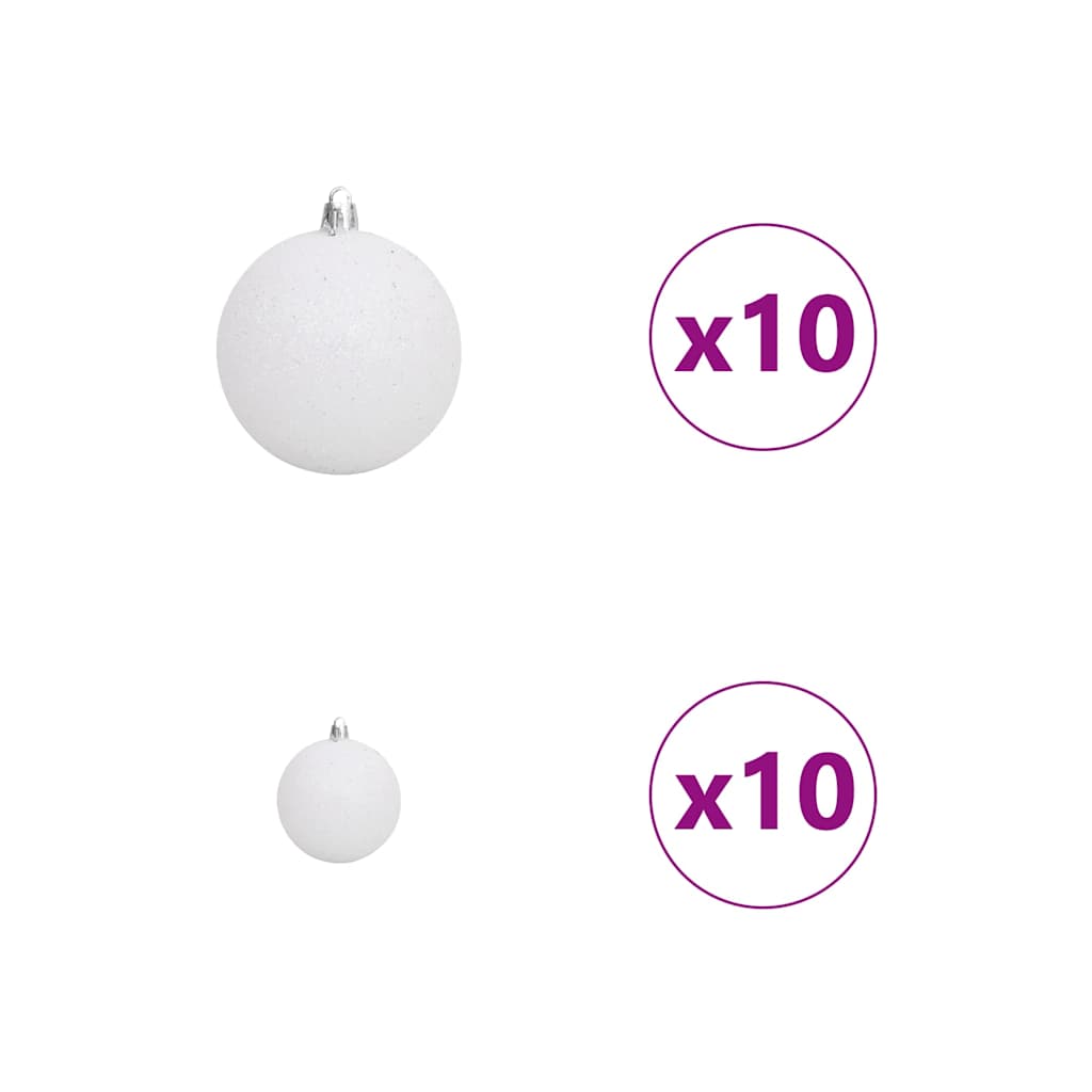 Artificial Christmas Tree with 300 LEDs with Stand White 180 cm
