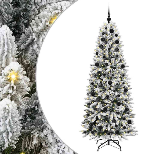 Artificial Christmas Tree with 300 LEDs with Stand White 180 cm