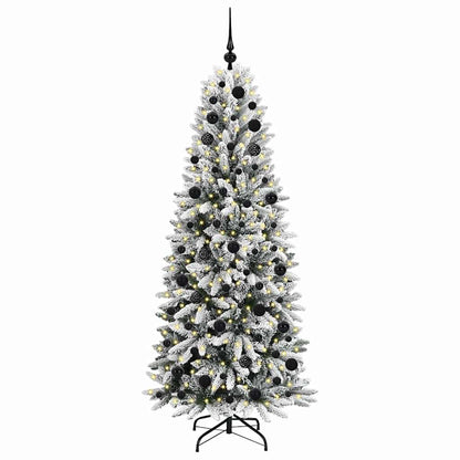 Artificial Christmas Tree with 300 LEDs with Stand White 180 cm
