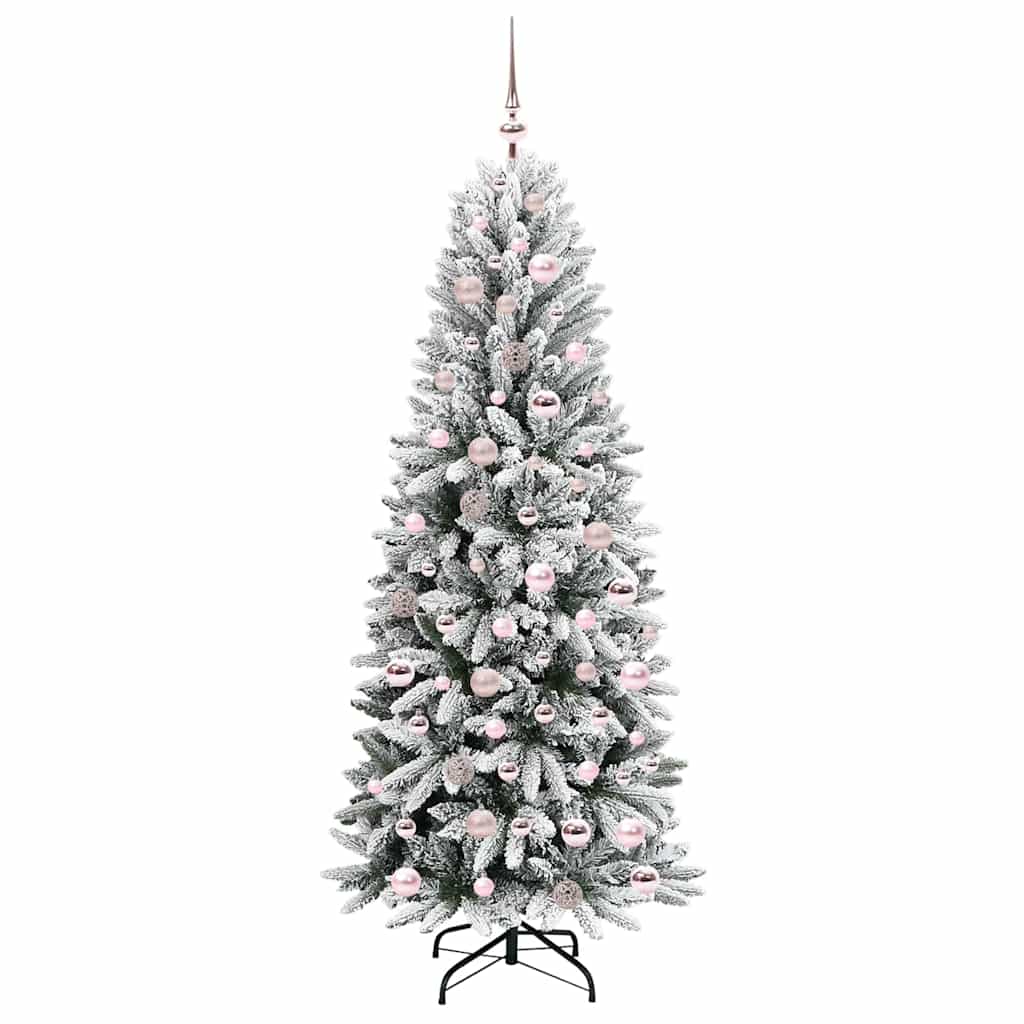 Artificial Christmas Tree with 300 LEDs with Stand White 180 cm