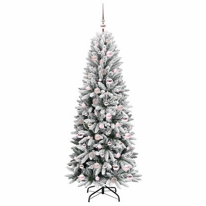 Artificial Christmas Tree with 300 LEDs with Stand White 180 cm