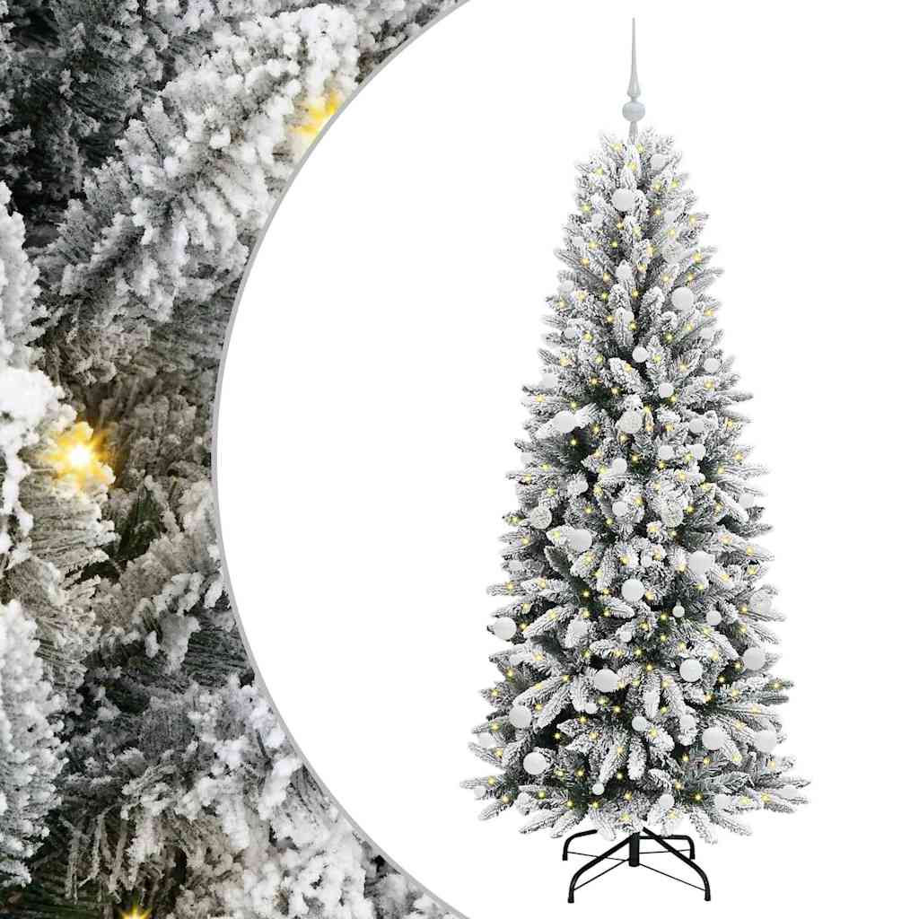 Artificial Christmas Tree with 300 LEDs with Stand White 180 cm
