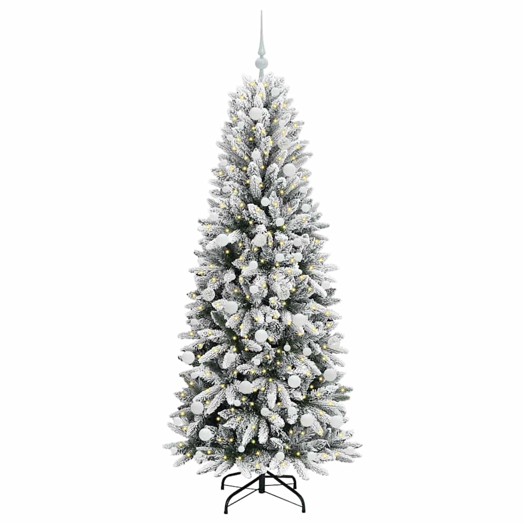 Artificial Christmas Tree with 300 LEDs with Stand White 180 cm