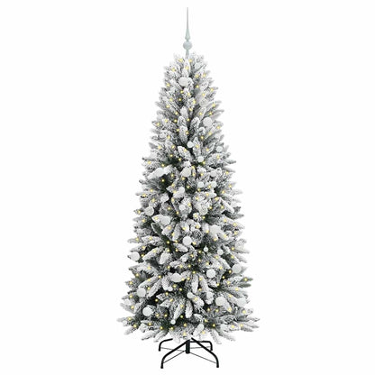 Artificial Christmas Tree with 300 LEDs with Stand White 180 cm
