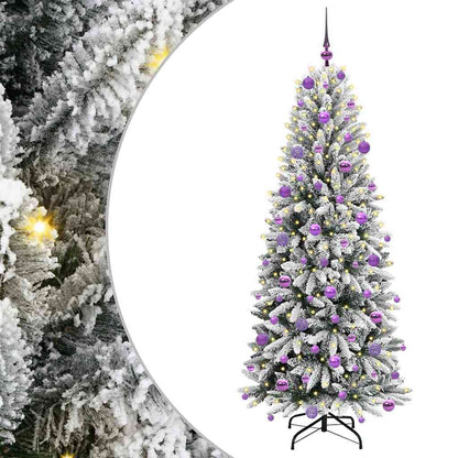 Artificial Christmas Tree with 300 LEDs with Stand White 180 cm