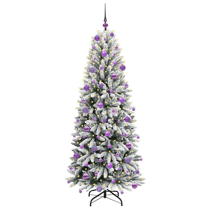 Artificial Christmas Tree with 300 LEDs with Stand White 180 cm
