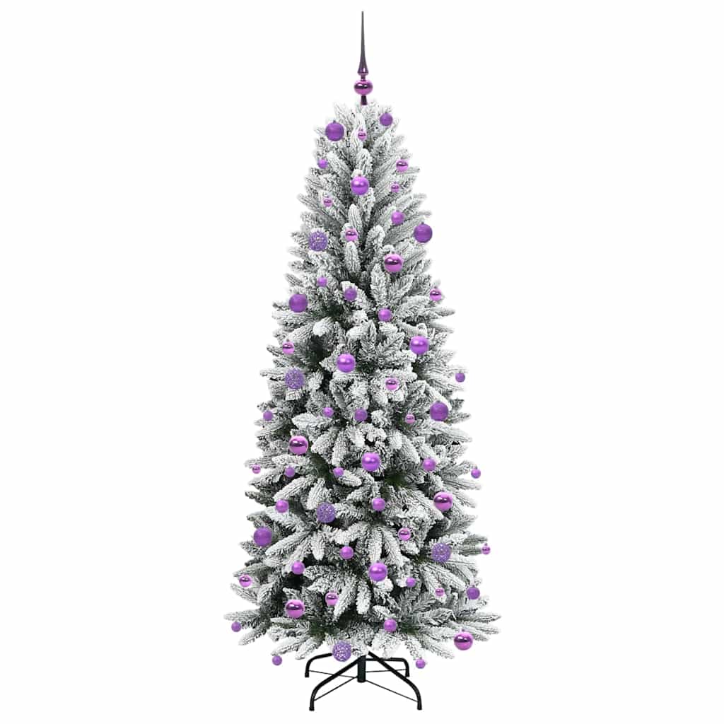 Artificial Christmas Tree with 300 LEDs with Stand White 180 cm