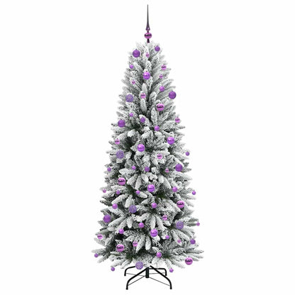 Artificial Christmas Tree with 300 LEDs with Stand White 180 cm