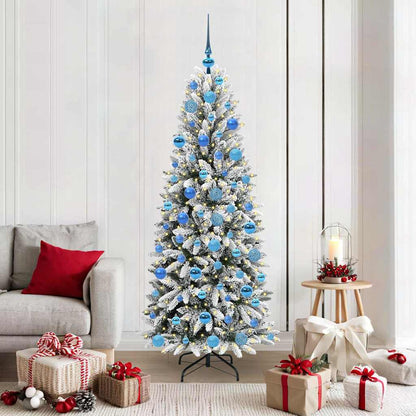 Artificial Christmas Tree with 300 LEDs with Stand White 180 cm