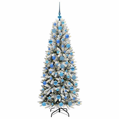 Artificial Christmas Tree with 300 LEDs with Stand White 180 cm