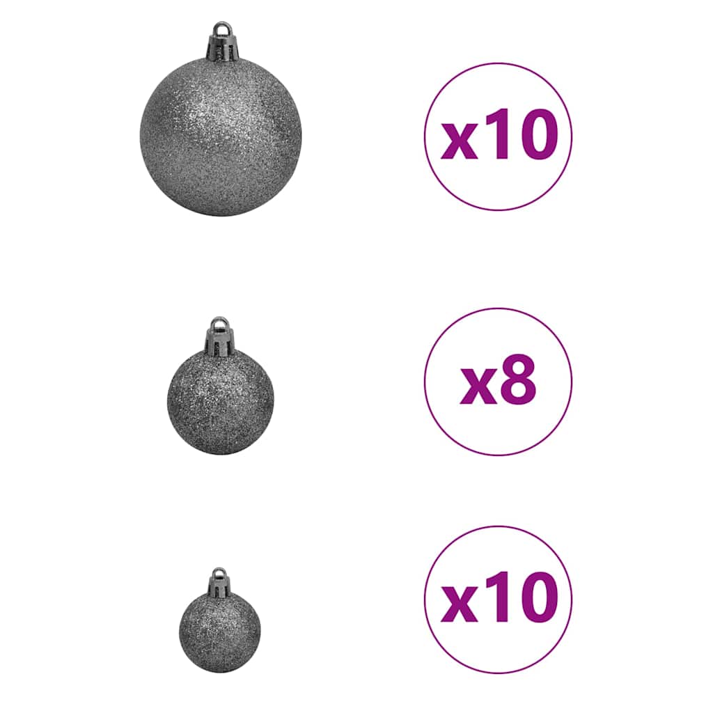 Artificial Christmas Tree with 300 LEDs with Stand White 210 cm