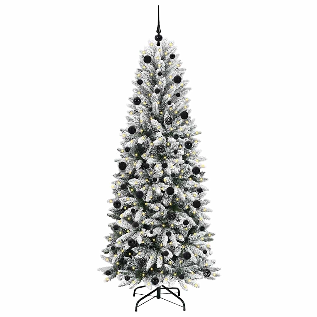 Artificial Christmas Tree with 300 LEDs with Stand White 210 cm