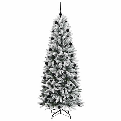 Artificial Christmas Tree with 300 LEDs with Stand White 210 cm