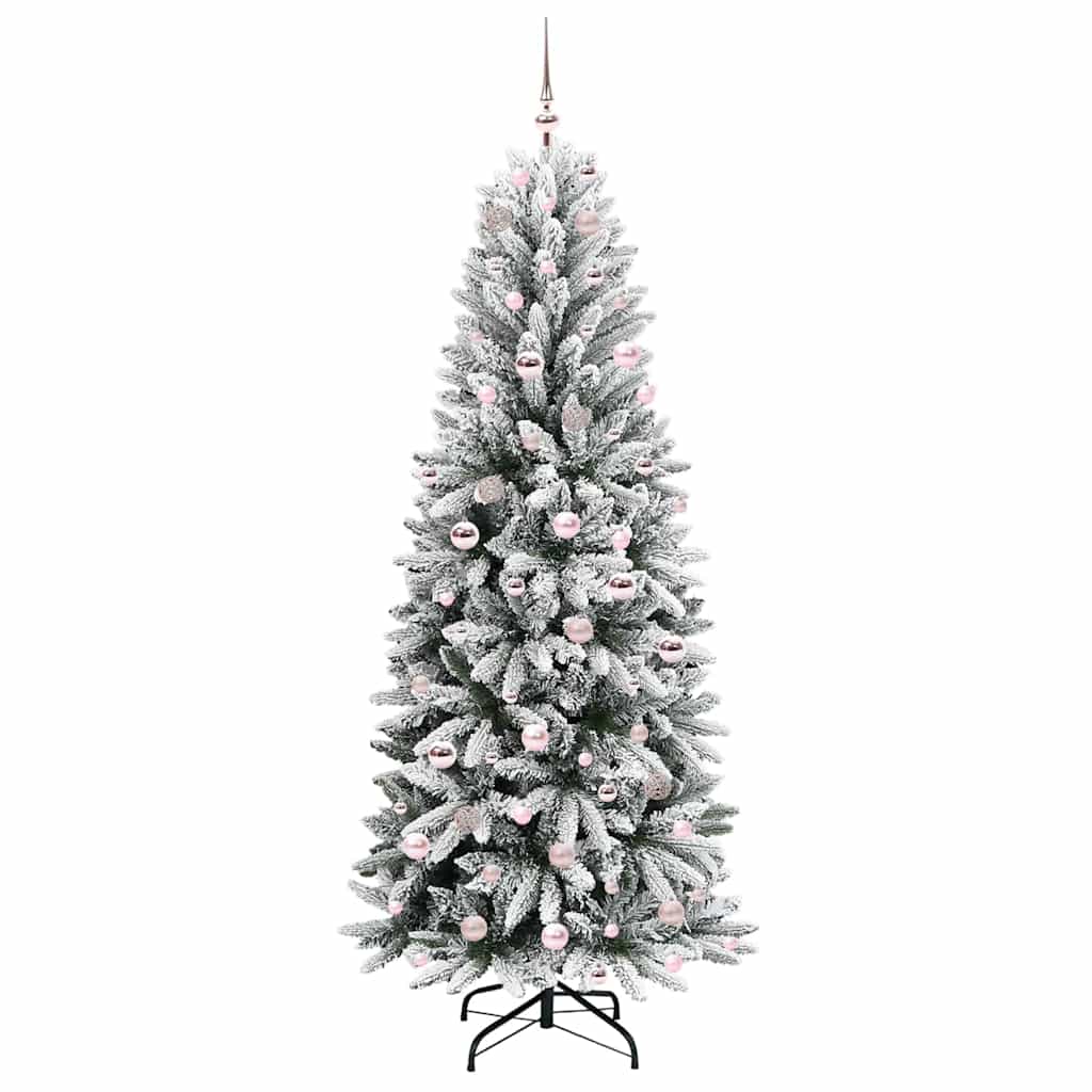 Artificial Christmas Tree with 300 LEDs with Stand White 210 cm