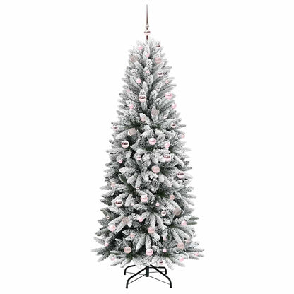 Artificial Christmas Tree with 300 LEDs with Stand White 210 cm