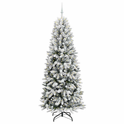 Artificial Christmas Tree with 300 LEDs with Stand White 210 cm