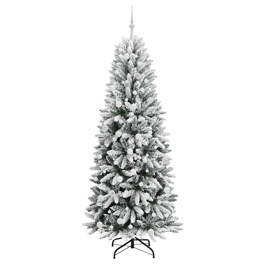 Artificial Christmas Tree with 300 LEDs with Stand White 210 cm