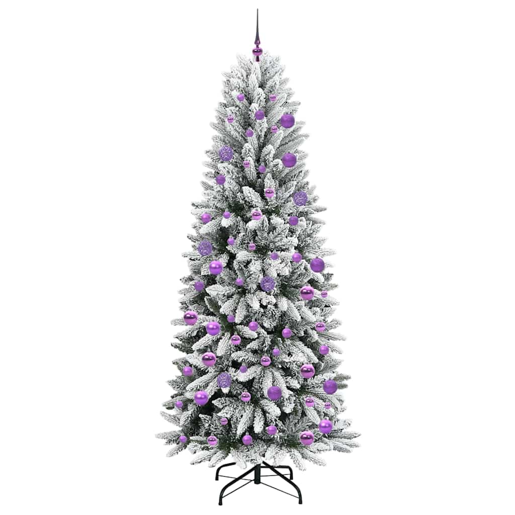 Artificial Christmas Tree with 300 LEDs with Stand White 210 cm