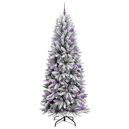 Artificial Christmas Tree with 300 LEDs with Stand White 210 cm