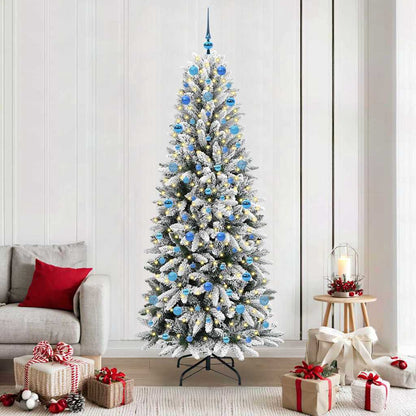 Artificial Christmas Tree with 300 LEDs with Stand White 210 cm