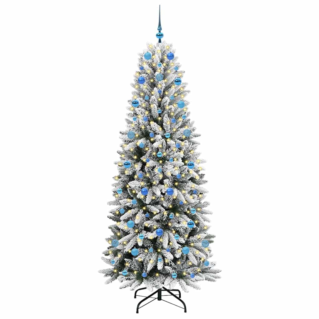 Artificial Christmas Tree with 300 LEDs with Stand White 210 cm