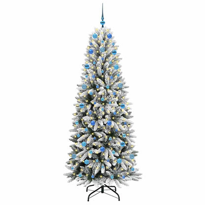 Artificial Christmas Tree with 300 LEDs with Stand White 210 cm