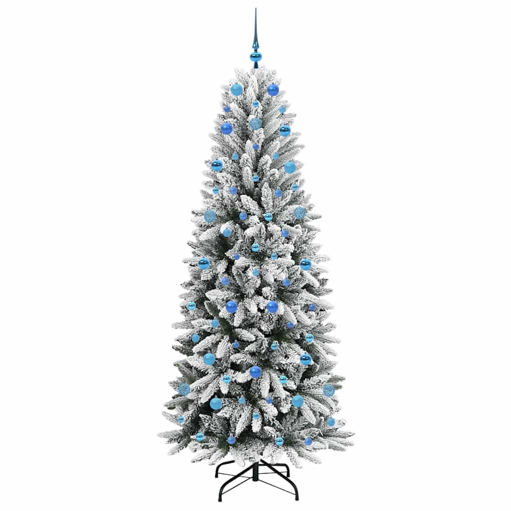 Artificial Christmas Tree with 300 LEDs with Stand White 210 cm