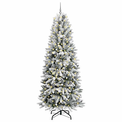 Artificial Christmas Tree with 300 LEDs with Stand White 240 cm