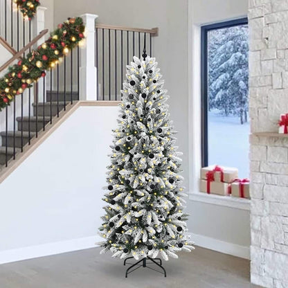 Artificial Christmas Tree with 300 LEDs with Stand White 240 cm