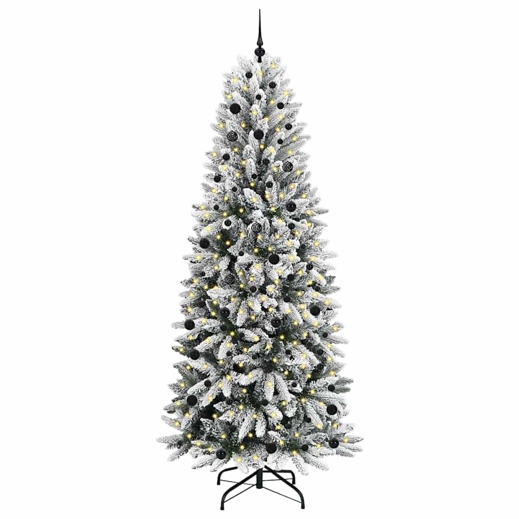 Artificial Christmas Tree with 300 LEDs with Stand White 240 cm