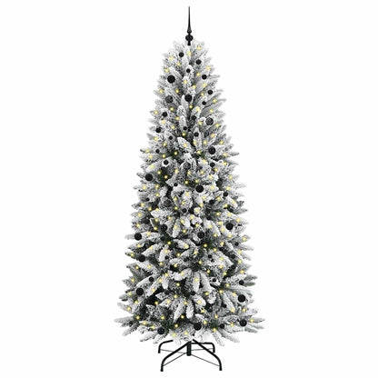 Artificial Christmas Tree with 300 LEDs with Stand White 240 cm