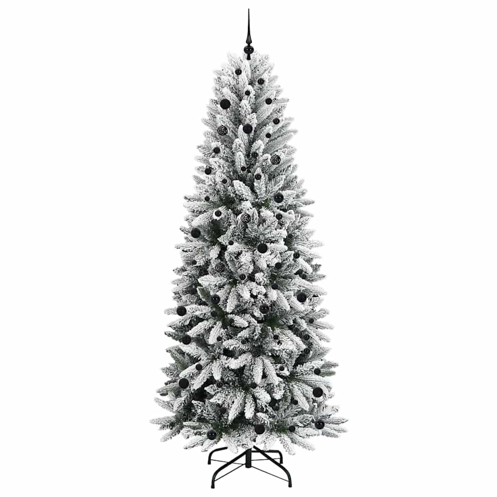 Artificial Christmas Tree with 300 LEDs with Stand White 240 cm