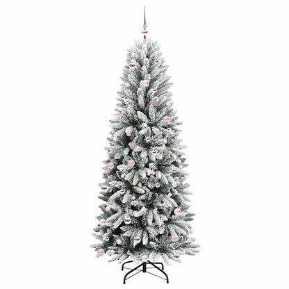Artificial Christmas Tree with 300 LEDs with Stand White 240 cm