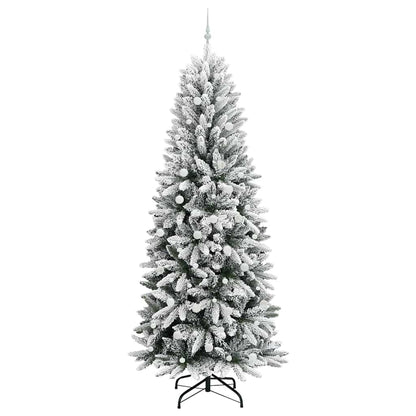 Artificial Christmas Tree with 300 LEDs with Stand White 240 cm