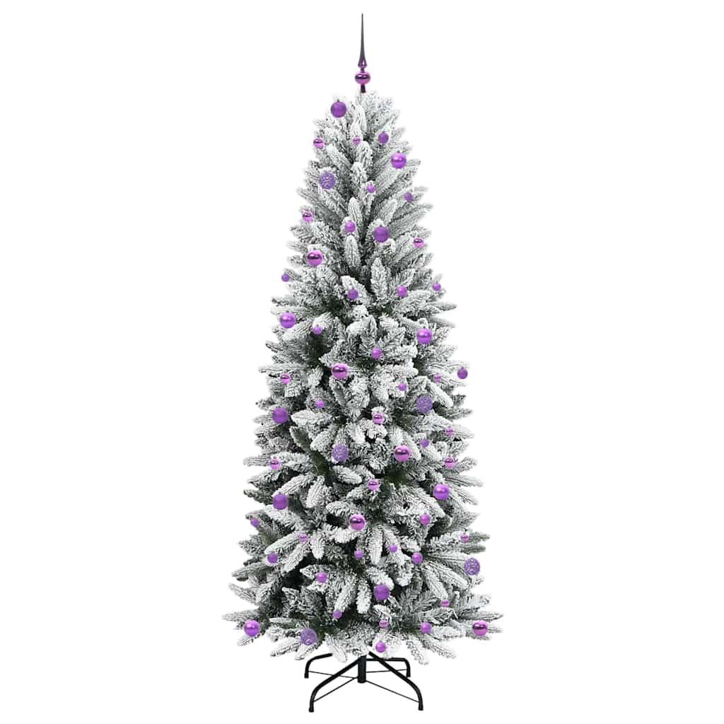 Artificial Christmas Tree with 300 LEDs with Stand White 240 cm