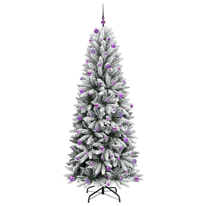 Artificial Christmas Tree with 300 LEDs with Stand White 240 cm