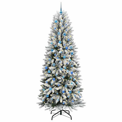 Artificial Christmas Tree with 300 LEDs with Stand White 240 cm