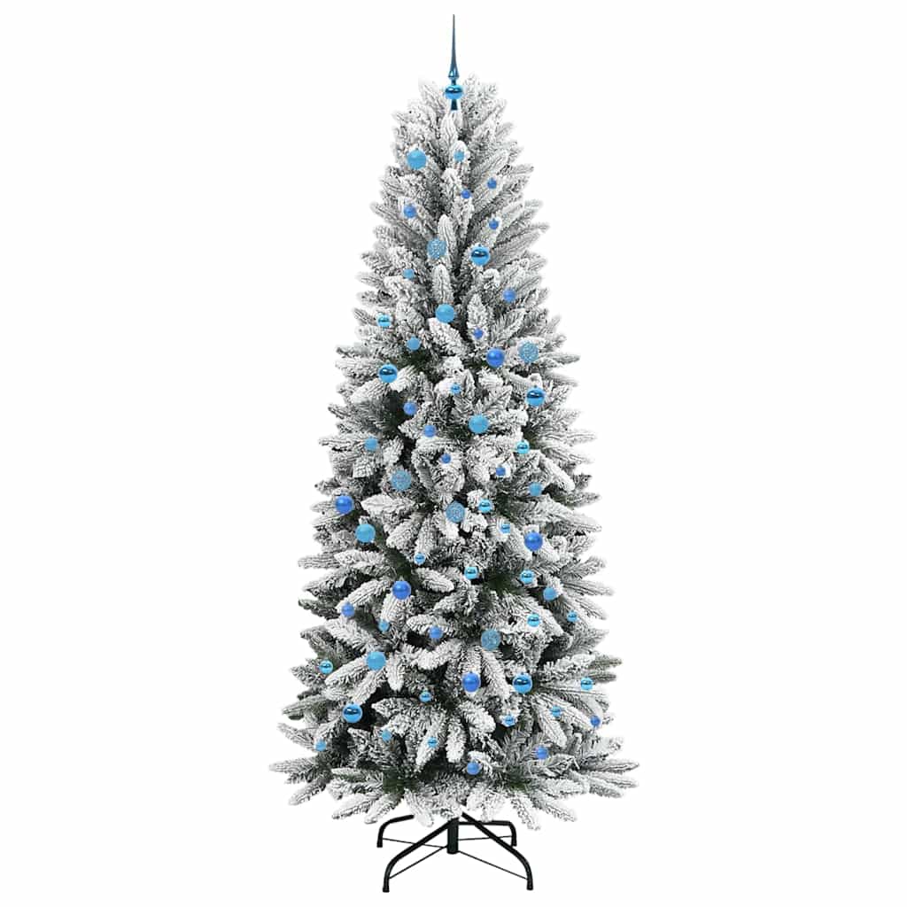 Artificial Christmas Tree with 300 LEDs with Stand White 240 cm