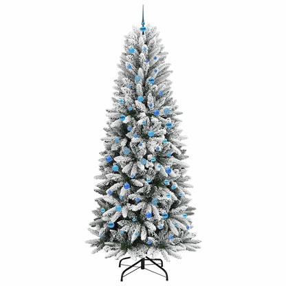 Artificial Christmas Tree with 300 LEDs with Stand White 240 cm