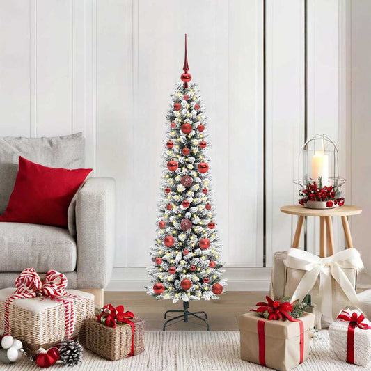 Artificial Christmas Tree with 150 LEDs with Stand White 120 cm