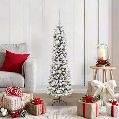 Artificial Christmas Tree with 150 LEDs with Stand White 120 cm