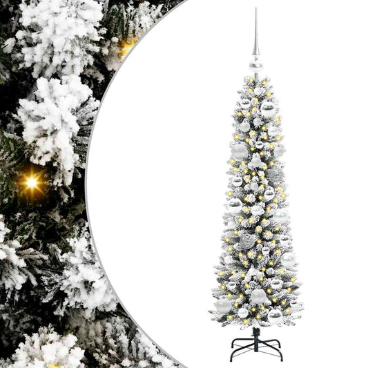 Artificial Christmas Tree with 150 LEDs with Stand White 120 cm