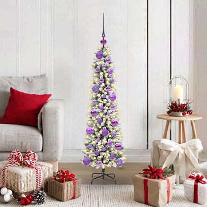 Artificial Christmas Tree with 150 LEDs with Stand White 120 cm