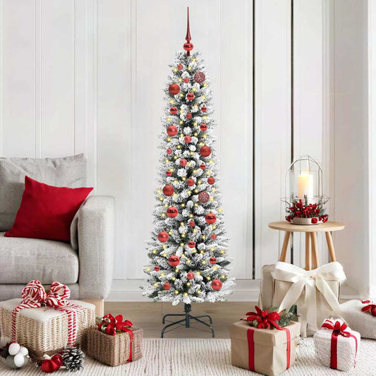 Artificial Christmas Tree with 150 LEDs with Stand White 150 cm